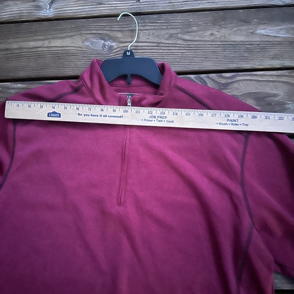 Pebble Beach men’s mock neck maroon pullover performance jacket size L - Picture 6 of 9
